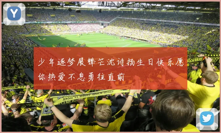 少年逐梦展锋芒沈诗扬生日快乐愿你热爱不息勇往直前